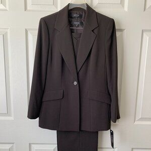 PETITE Kasper Classics 3-Piece Suit - Chocolate Brown